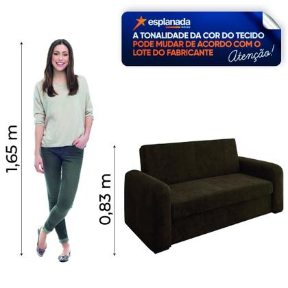 Sofá Cama Versátil 2 Lugares Veludo Selmer - SELMER ESTOFADOS Imagem de Sofá Cama Versátil 2 Lugares Veludo Selmer