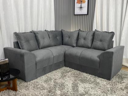 Imagem de Sofá Canto Cinza 605 Belo