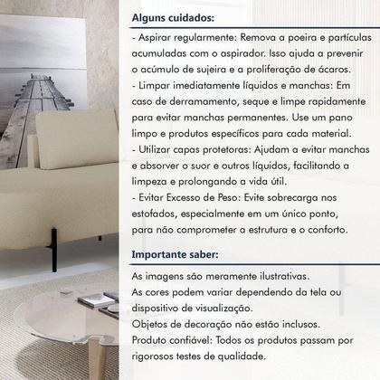 Imagem de Sofá Canto Orgânico 4 Lugares Linho Bege Luna 272cm Yescasa