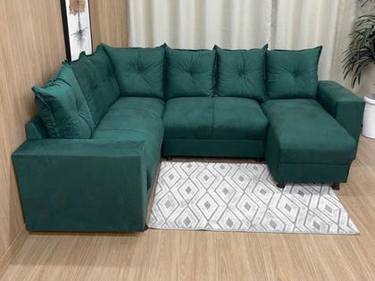 Sofá Canto Verde 200 Áustria - Alpoim Imagem de Sofá Canto Verde 200 Áustria