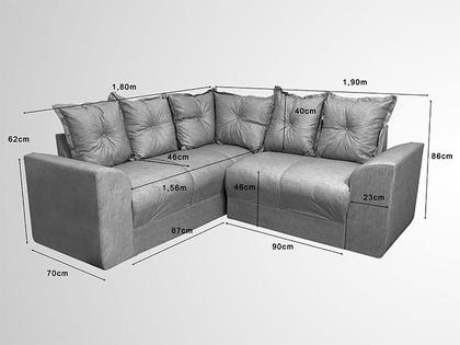 Imagem de Sofá Canto Vermelho 608 Modelo Belo