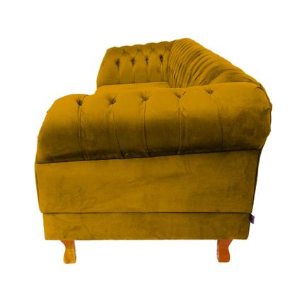 Imagem de Sofá Chesterfield Capitonê 3 Lugares Duque Clássico Sala Recepção Barbearia