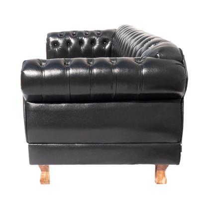 Imagem de Sofá Chesterfield Capitone Elisabeth Corano Preto 2,30