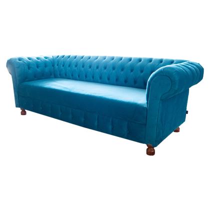 Imagem de Sofa Chesterfield Luiz XV Acqua 2.30M Sala Recepcao Barbearia