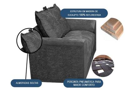Sofá Classic Comfort em Versões Compacta e Ampla - Alpoim Imagem de Sofá Classic Comfort em Versões Compacta e Ampla