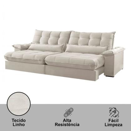 Imagem de Sofá Classic Linho 02 Módulos 100 cm B25 Meu Sofá Online