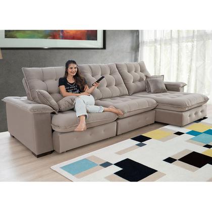 Imagem de Sofá Coliseu 3.40m Retrátil e Reclinável Super Pillow 