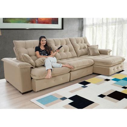 Imagem de Sofá Coliseu 3.40m Retrátil e Reclinável Super Pillow 