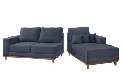 Imagem de Sofá Cronos 03 Metros Chaise Lado Direito Meu Sofá Online