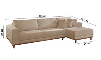 Imagem de Sofá Cronos 03 Metros Chaise Lado Direito Meu Sofá Online