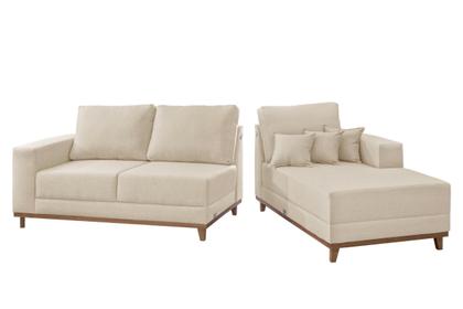 Imagem de Sofá Cronos 03 Metros Chaise Lado Direito Meu Sofá Online