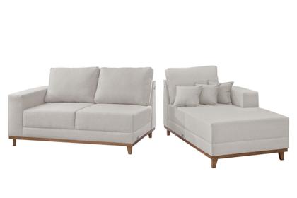 Imagem de Sofá Cronos 03 Metros Chaise Lado Direito Meu Sofá Online