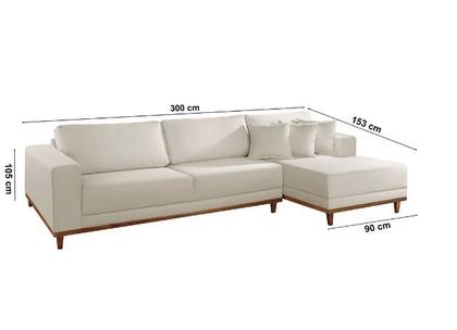 Imagem de Sofá Cronos 03 Metros Chaise Lado Direito Meu Sofá Online