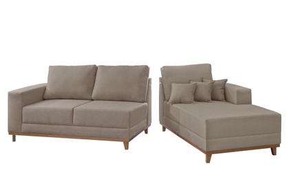 Imagem de Sofá Cronos 03 Metros Chaise Lado Direito Meu Sofá Online