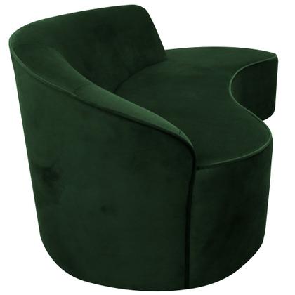 Imagem de Sofá Curvo 03 Lugares 180cm Eron Braço Direito Suede Verde - Nexta Casa
