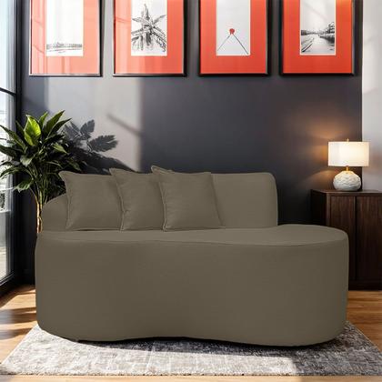 Imagem de Sofá Curvo 2 Lugares Feijão Forma Orgânica Linho Trento