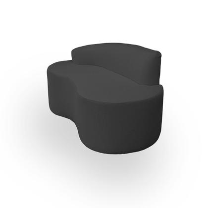 Imagem de Sofá Curvo 2 Lugares Feijão Forma Orgânica Linho Trento