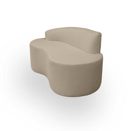 Imagem de Sofá Curvo 2 Lugares Feijão Forma Orgânica Linho Trento