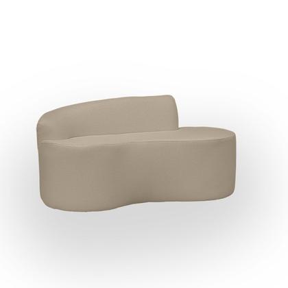 Imagem de Sofá Curvo 2 Lugares Feijão Forma Orgânica Linho Trento