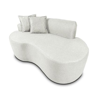 Imagem de Sofá Curvo 2 Lugares Feijão Forma Orgânica Linho Trento