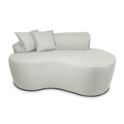 Imagem de Sofá Curvo 2 Lugares Feijão Forma Orgânica Linho Trento