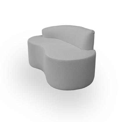 Imagem de Sofá Curvo 2 Lugares Feijão Forma Orgânica Linho Trento