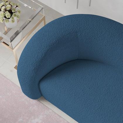 Imagem de Sofá Curvo 3 Lugares Organico Sala Recepção Escritório Coréia 200cm Linho