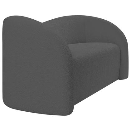 Imagem de Sofá Curvo 3 Lugares Organico Sala Recepção Escritório Coréia 200cm Linho