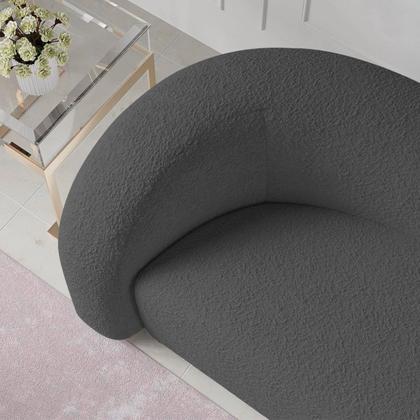 Imagem de Sofá Curvo 3 Lugares Organico Sala Recepção Escritório Coréia 200cm Linho