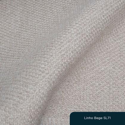 Imagem de Sofá Curvo Modulado Retrátil 285cm Hyun Linho Bege - Sallar Home