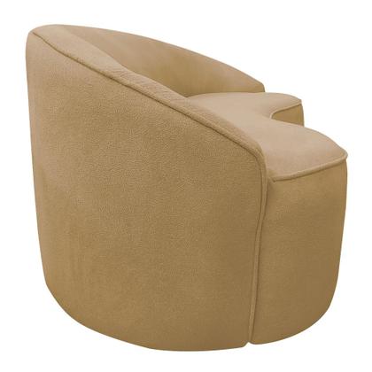 Imagem de Sofá Curvo Montserrat 150cm 02 Lugares Bouclé Camel - Nexta Casa