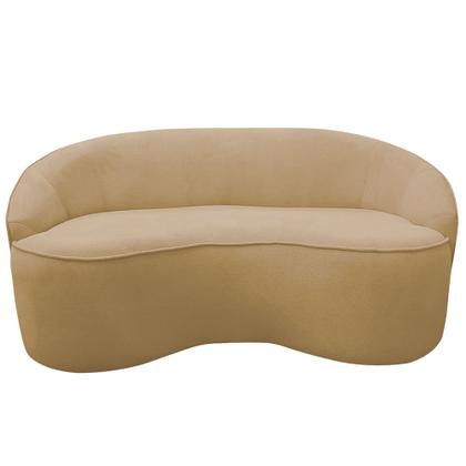 Imagem de Sofá Curvo Montserrat 150cm 02 Lugares Bouclé Camel - Nexta Casa