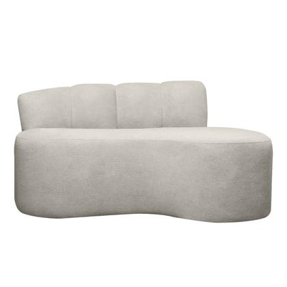 Imagem de Sofá Curvo Orgânico Plaza 2 Pessoas 145cm Bouclê Bege SOFA STORE