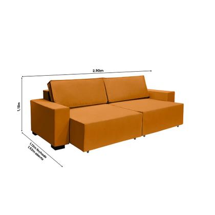 Imagem de Sofá Dallas 2.90m Retrátil 