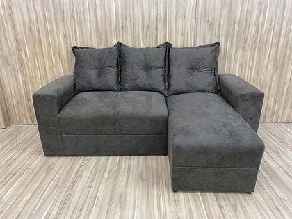 Sofá de 3 Lugares Marrom 603 Chaise Ane - Alpoim Imagem de Sofá de 3 Lugares Marrom 603 Chaise Ane