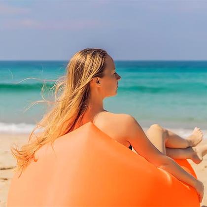 Imagem de Sofá de Ar Hug Bag Inflável Camping Laranja Vg+
