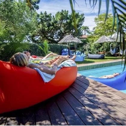 Imagem de Sofá De Ar Inflável Camping Praia Confortável Saco De Dormir