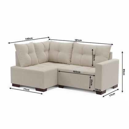 Imagem de Sofá de Canto 4 Lugares 181cm Leme