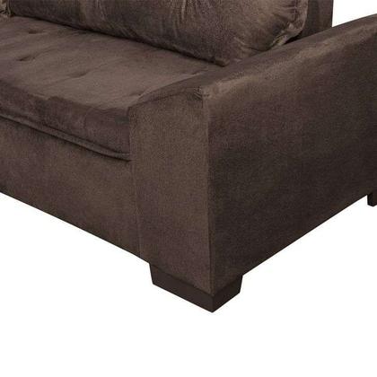 Sofá de Canto 5 Lugares com Chaise Esquerdo Corupá Suede Café - Mobly Imagem de Sofá de Canto 5 Lugares com Chaise Esquerdo Corupá Suede Café