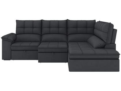 Imagem de Sofá de Canto 5 Lugares Retrátil Reclinável Slim Molas Ensacadas Milano BestHouse