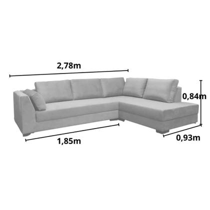 Imagem de Sofá de Canto 5 Lugares - VELUDO