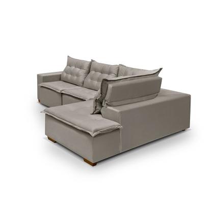 Imagem de Sofá de Canto 5 Lugares Vitoria 270cm Retrátil e Reclinável com Tecido Veludo Nobre Sofatec