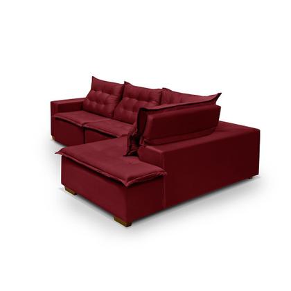 Imagem de Sofá de Canto 5 Lugares Vitoria 270cm Retrátil e Reclinável com Tecido Veludo Nobre Sofatec