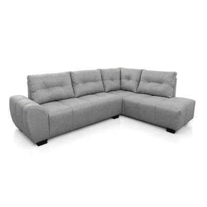 Imagem de Sofá de Canto 6 Lugares Hellen Lugano Suede Velut Cinza 205/273 cm