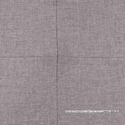 Imagem de Sofá de Canto 6 Lugares Herval Gran, Chaise Esquerda, Linho Bege