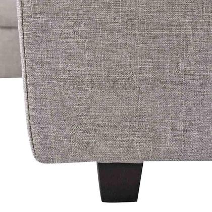 Imagem de Sofá de Canto 6 Lugares Herval Gran, Chaise Esquerda, Linho Bege