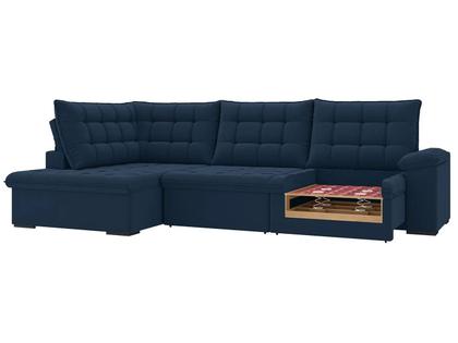 Imagem de Sofá de Canto 6 Lugares Retrátil Reclinável Suede Veludo Dallas Flexforma Estofados