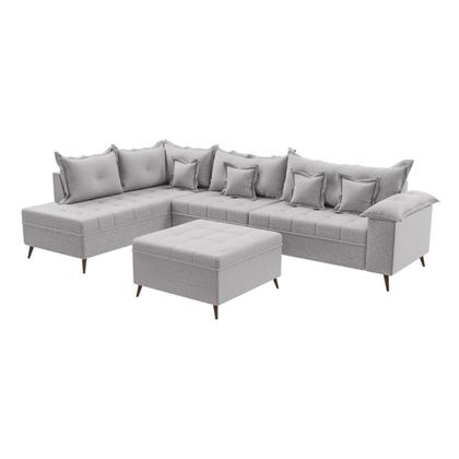 Imagem de Sofá de Canto 9 Lugares com Puff Cancun