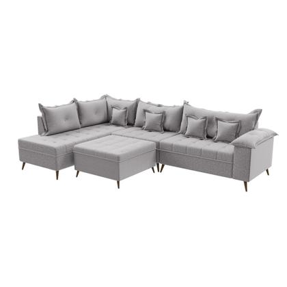 Imagem de Sofá de Canto 9 Lugares com Puff Cancun