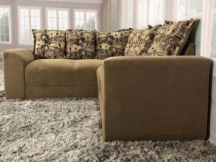 Imagem de Sofá de Canto Belo 5 Lugares Suede Bege 607/425